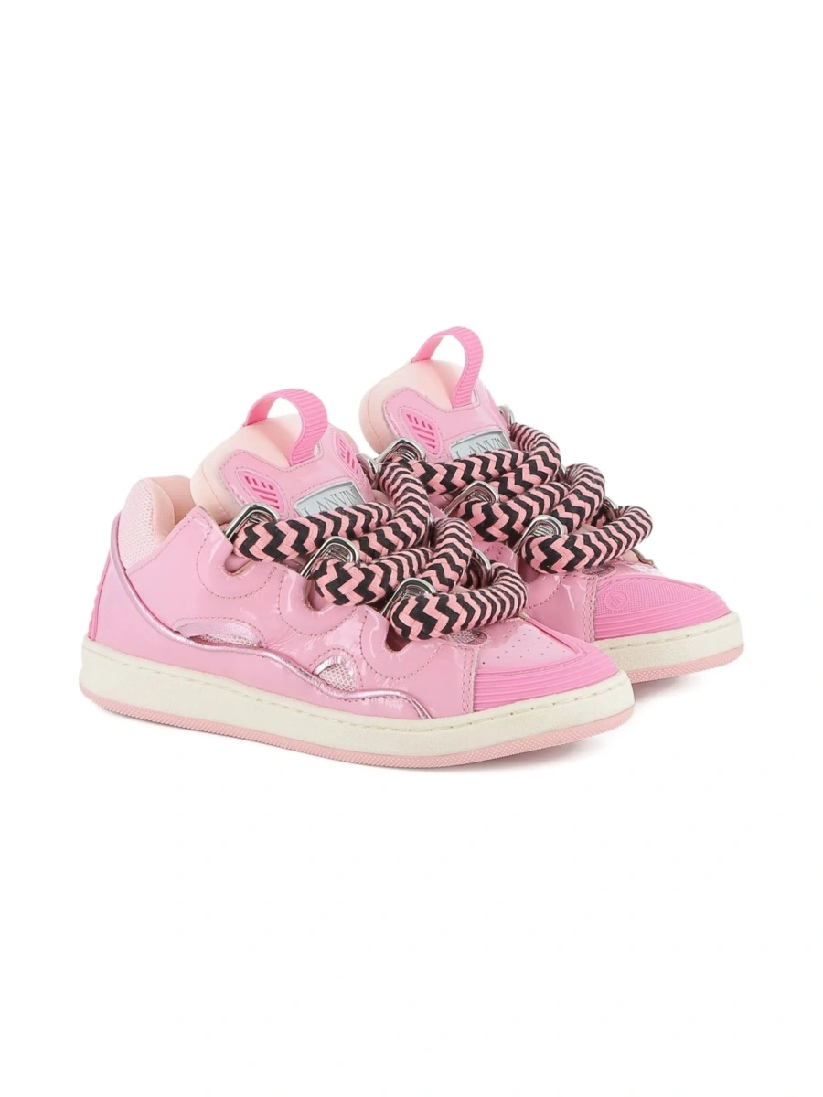 Sneakers Lanvin roz din piele - Img 3