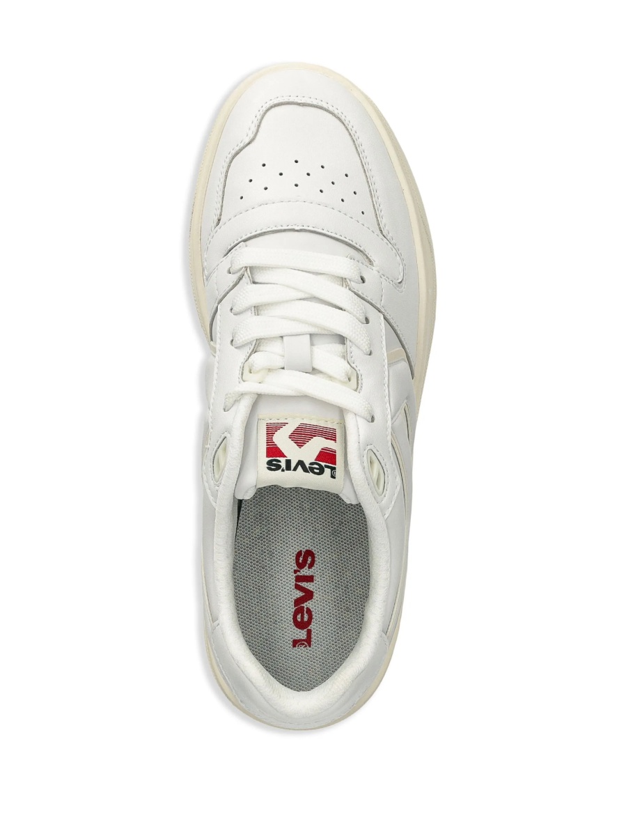 Sneakers Levi's® albi din poliuretan si piele - Img 4