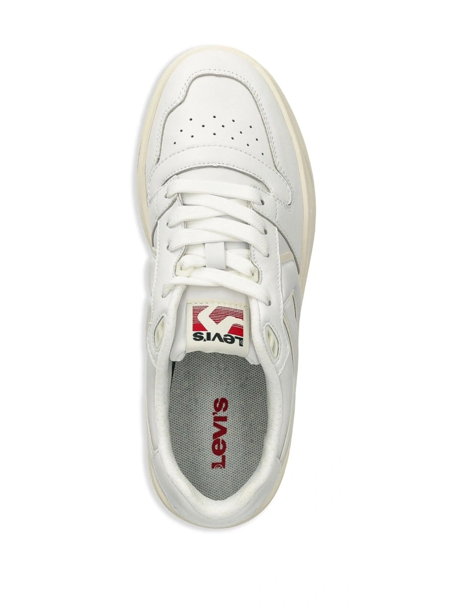 Sneakers Levi's® albi din poliuretan si piele - Img 4