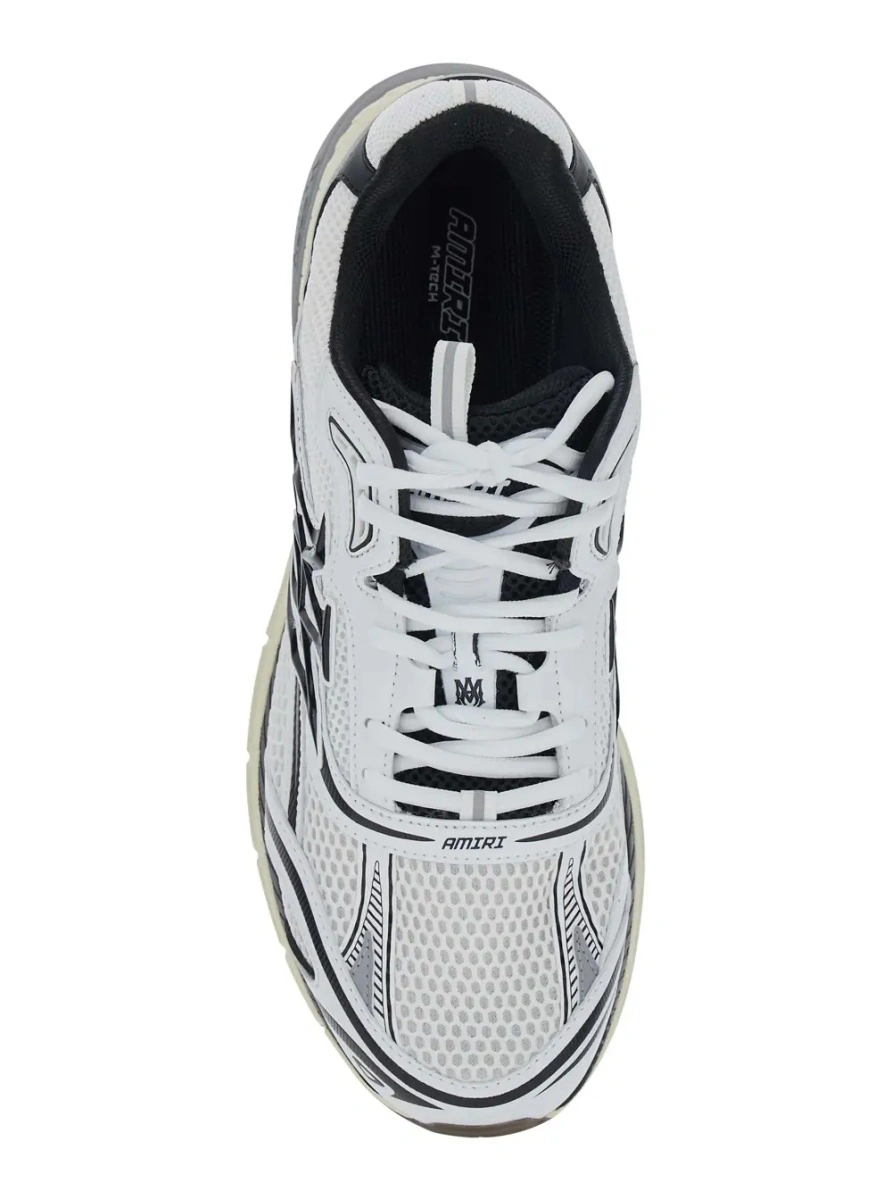 Sneakers 'M-Tech' white Sneakers with side logo patch in leather and fabric and leather for men - Img 4