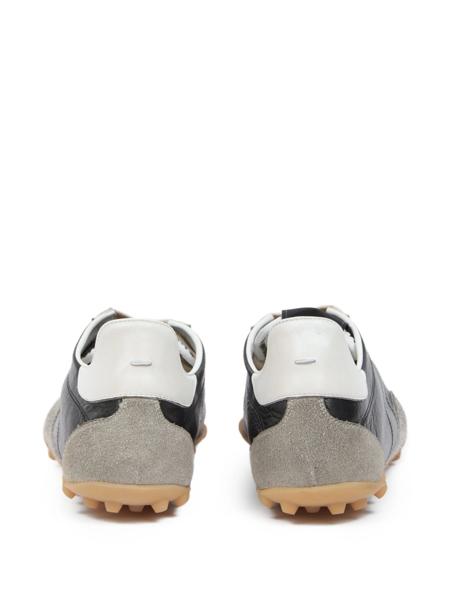 Sneakers Maison Margiela negri din piele si piele intoarsa - Img 3