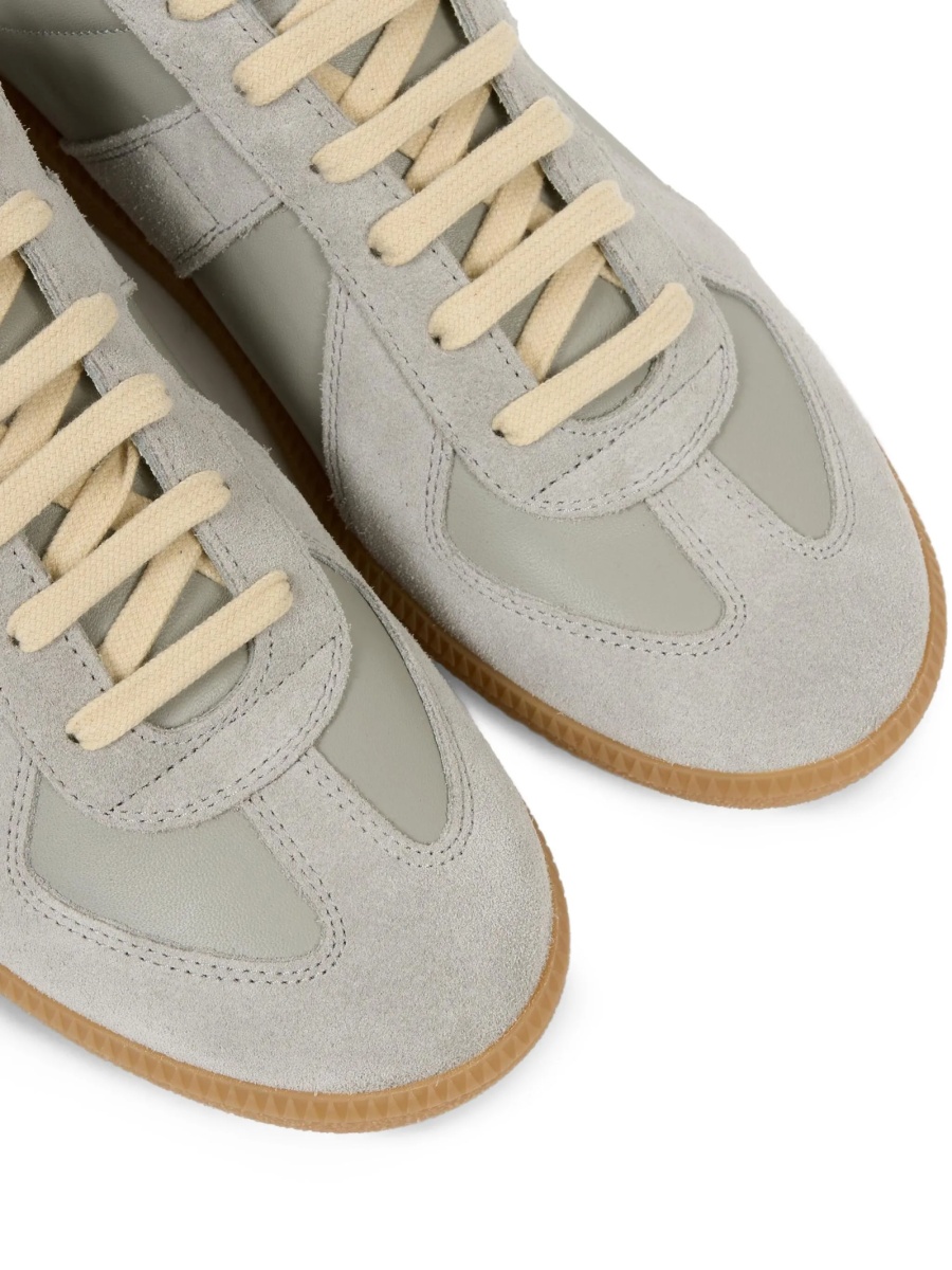 Sneakers Maison Margiela replica gri din piele si piele intoarsa - Img 5