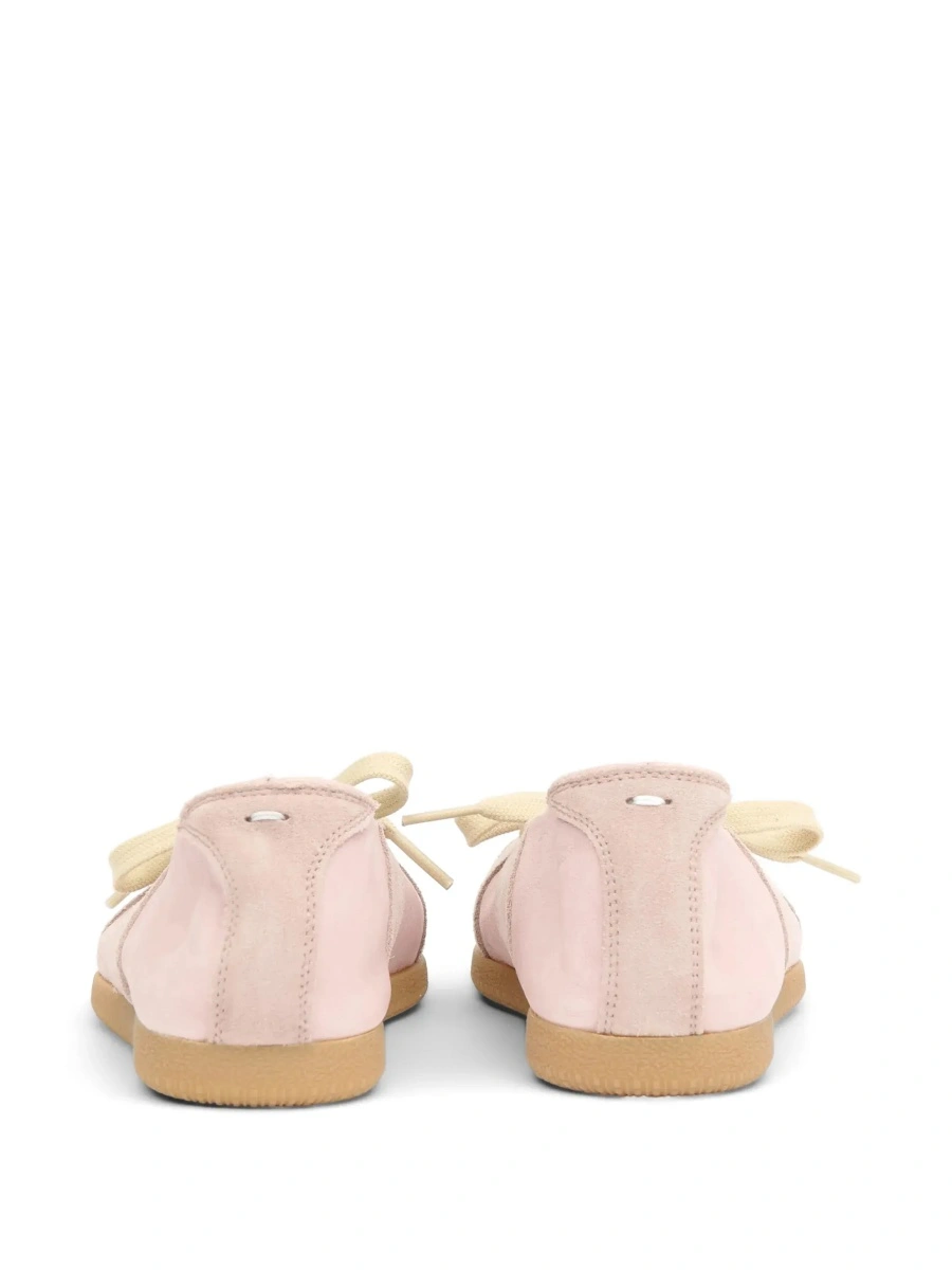Sneakers Maison Margiela roz din piele si piele intoarsa - Img 6