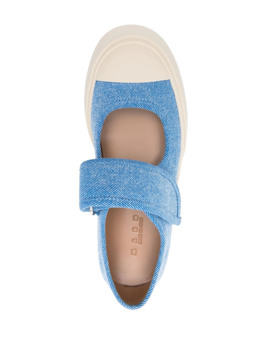 Sneakers Marni albastri din material textil - Img 4