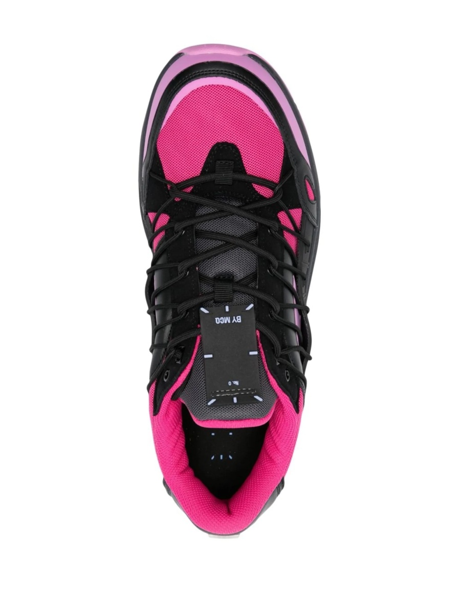 Sneakers MCQ Alexander McQueen negri din material textil si piele - Img 4