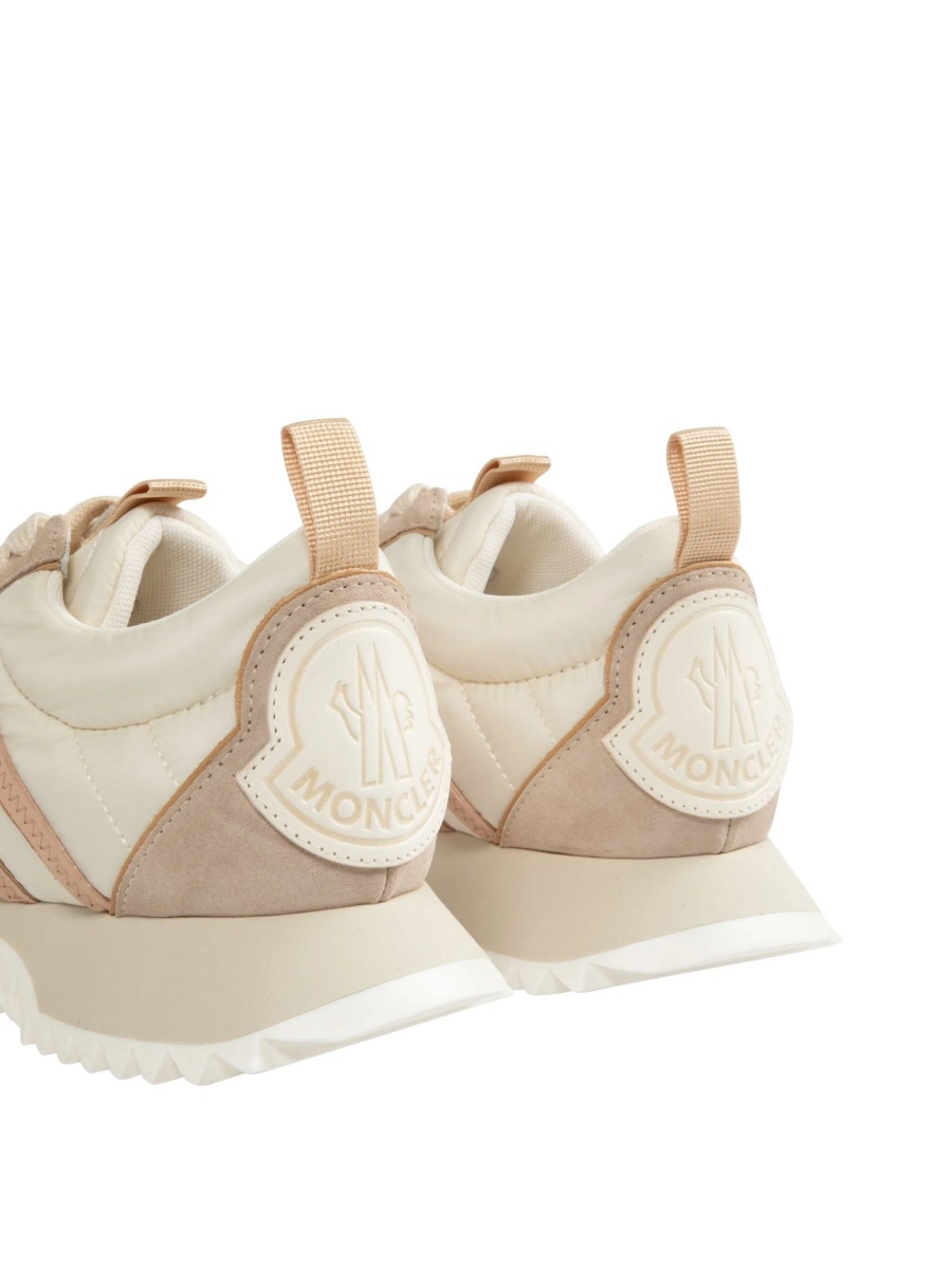 Sneakers Moncler albi din poliamida si piele intoarsa - Img 4