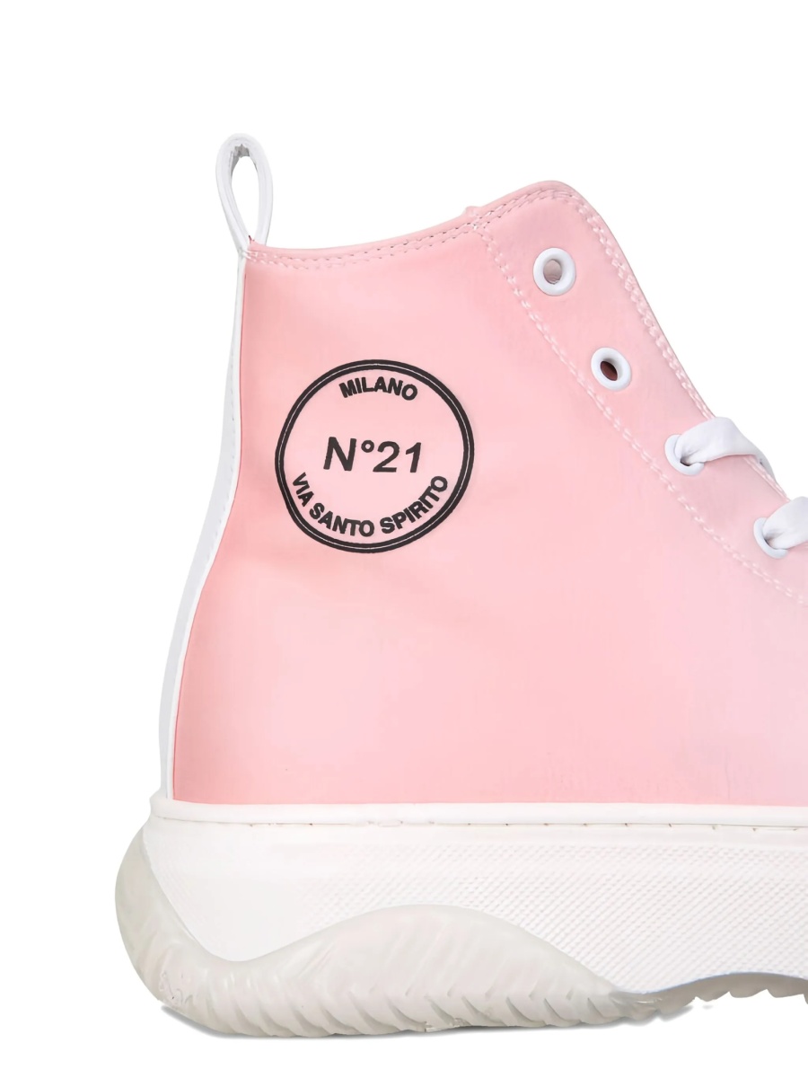 Sneakers N°21 roz din material textil - Img 4