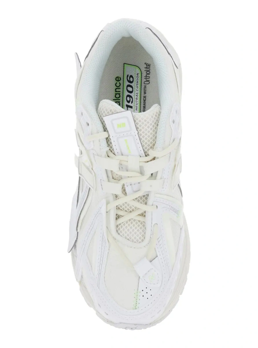 Sneakers New Balance '1906R' albi din fibra sintetica - Img 4