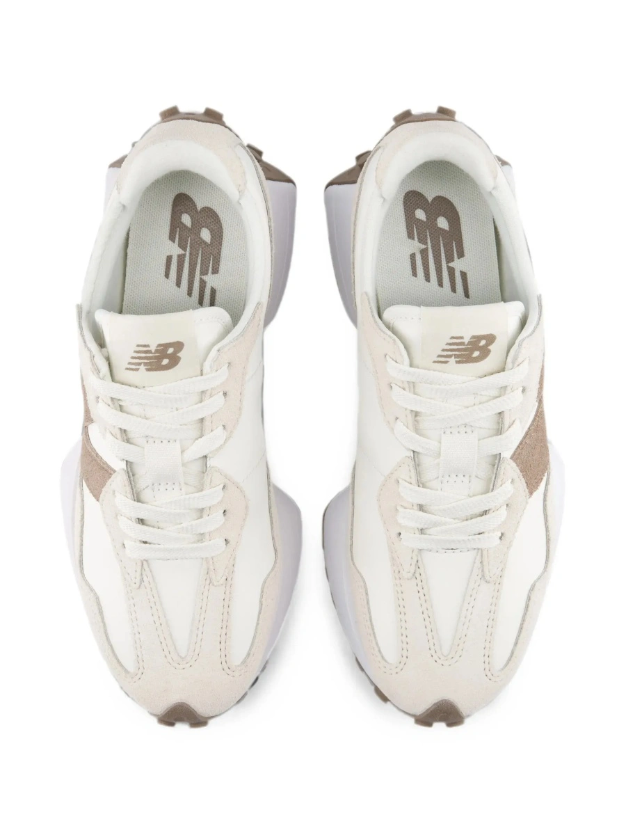 Sneakers New Balance '327' bej din piele si material textil - Img 7