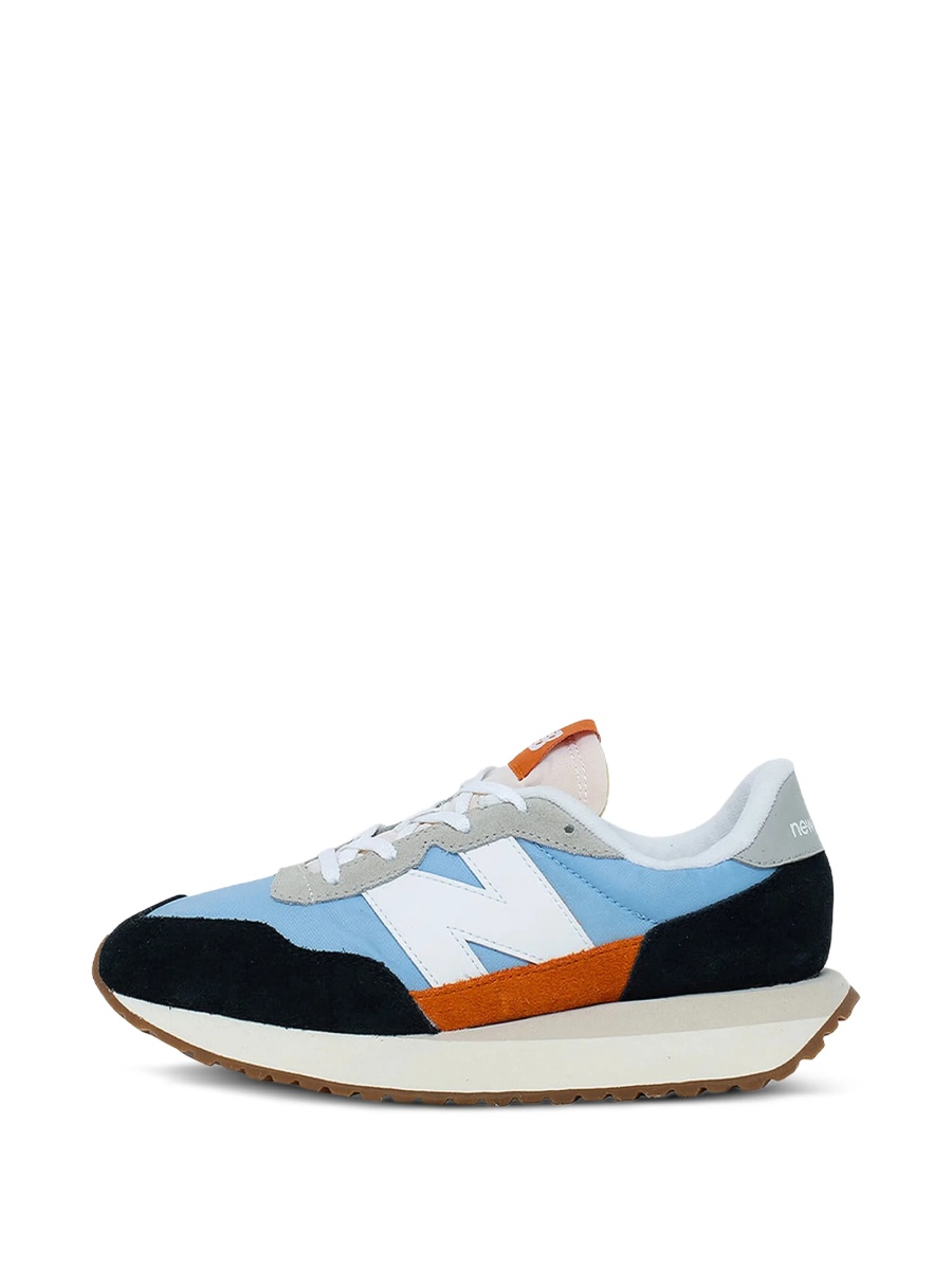 Sneakers New Balance albastri din material textil si piele intoarsa - Img 2