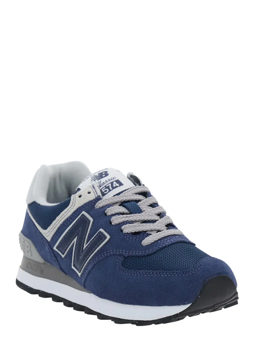 Sneakers New Balance albastri din piele si material textil - Img 2