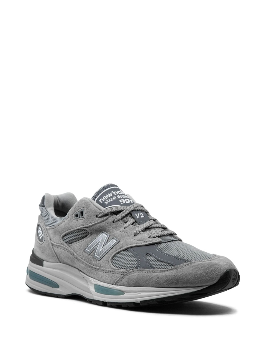 Sneakers New Balance gri din piele intoarsa - Img 2