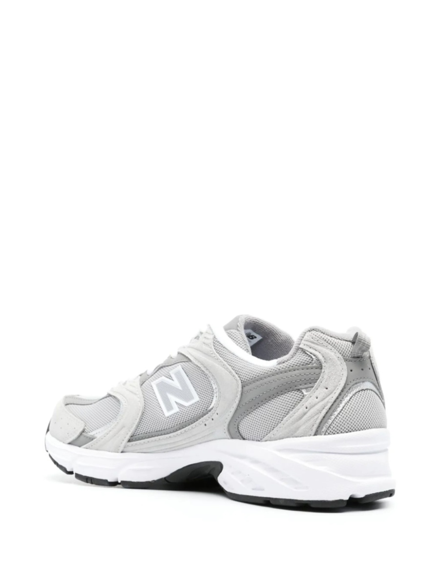 Sneakers New Balance gri din piele si piele intoarsa - Img 3