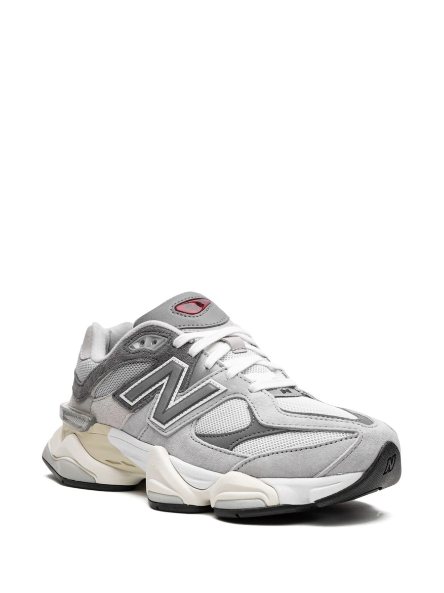 Sneakers New Balance gri din plasa si piele intoarsa - Img 2