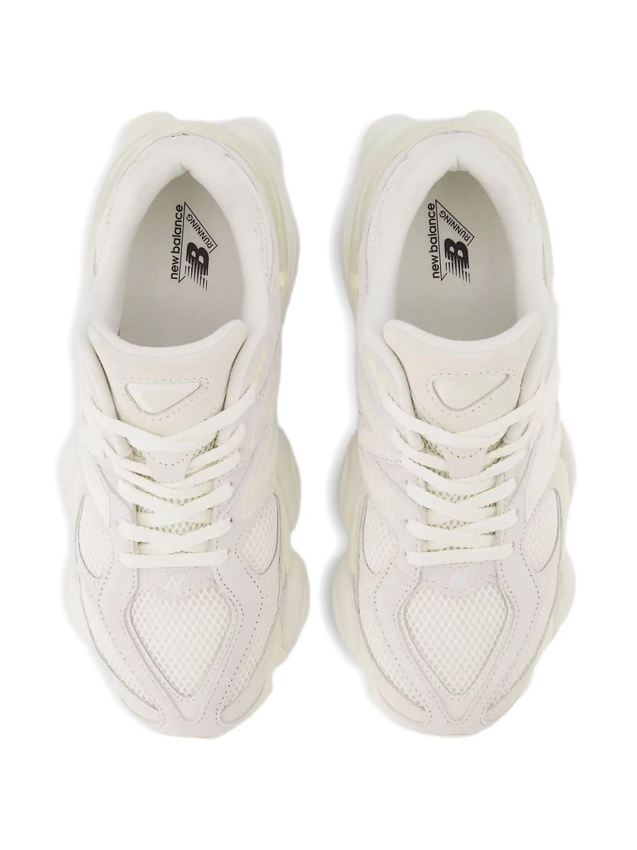 Sneakers New Balance Kids albi din piele eco si material textil - Img 4