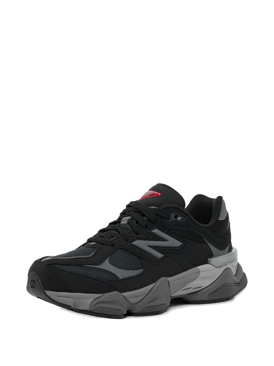 Sneakers New Balance Kids negri din piele intoarsa si plasa - Img 2