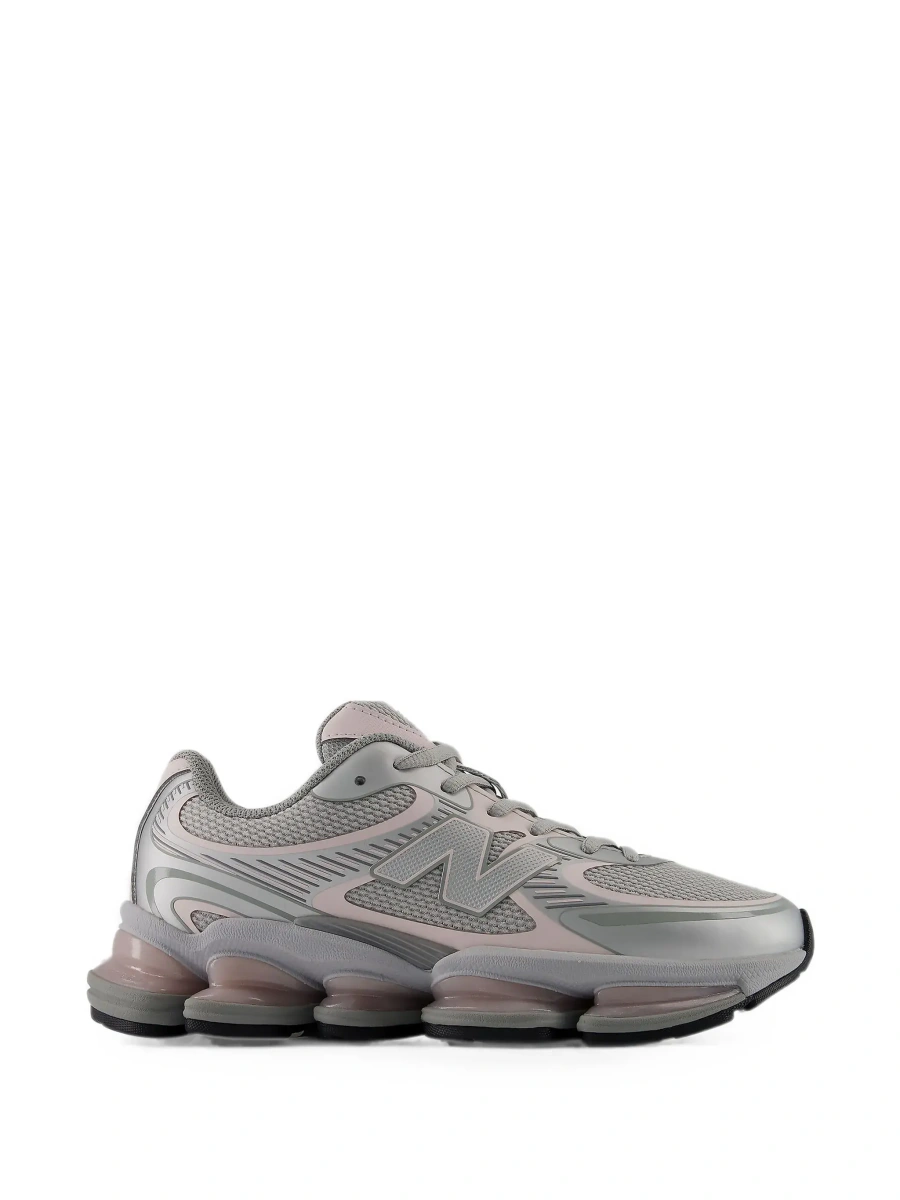 Sneakers New Balance roz din piele si material textil - Img 9