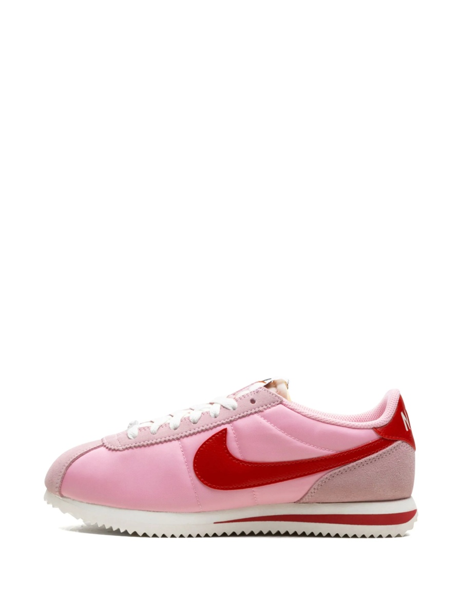Sneakers Nike cortez roz din piele intoarsa si material textil - Img 5