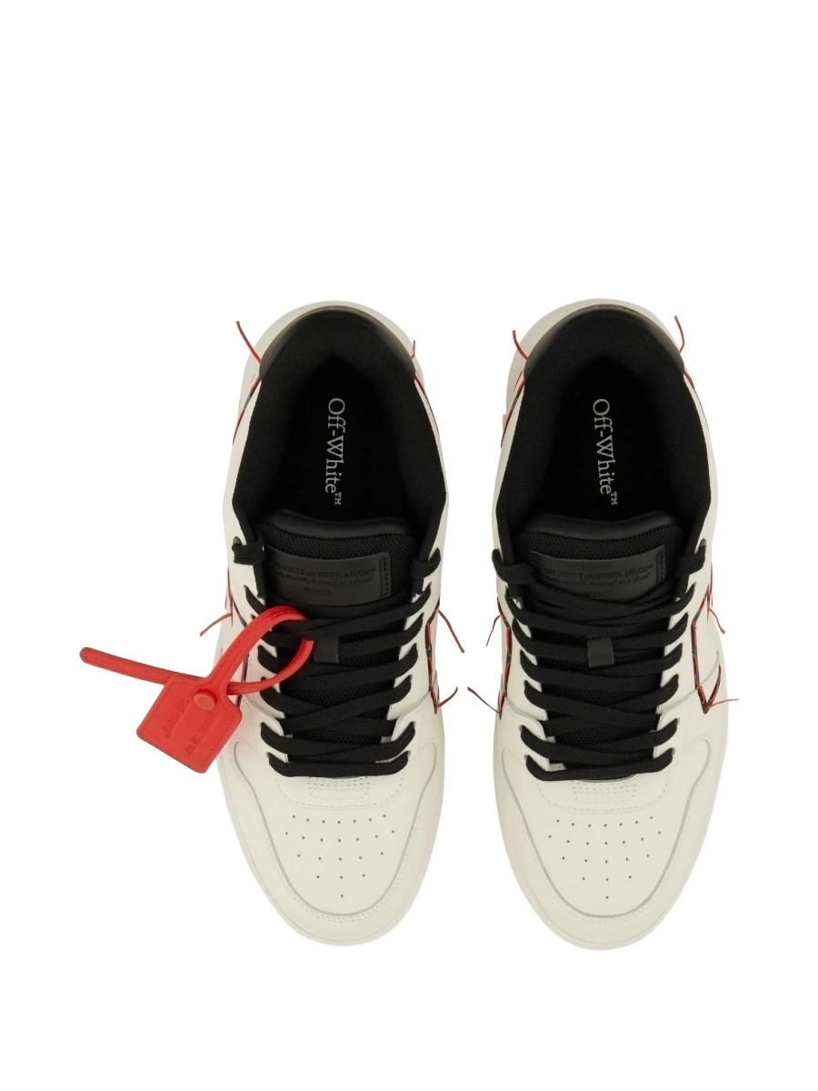 Sneakers Off-White albi din piele si poliester reciclat - Img 4