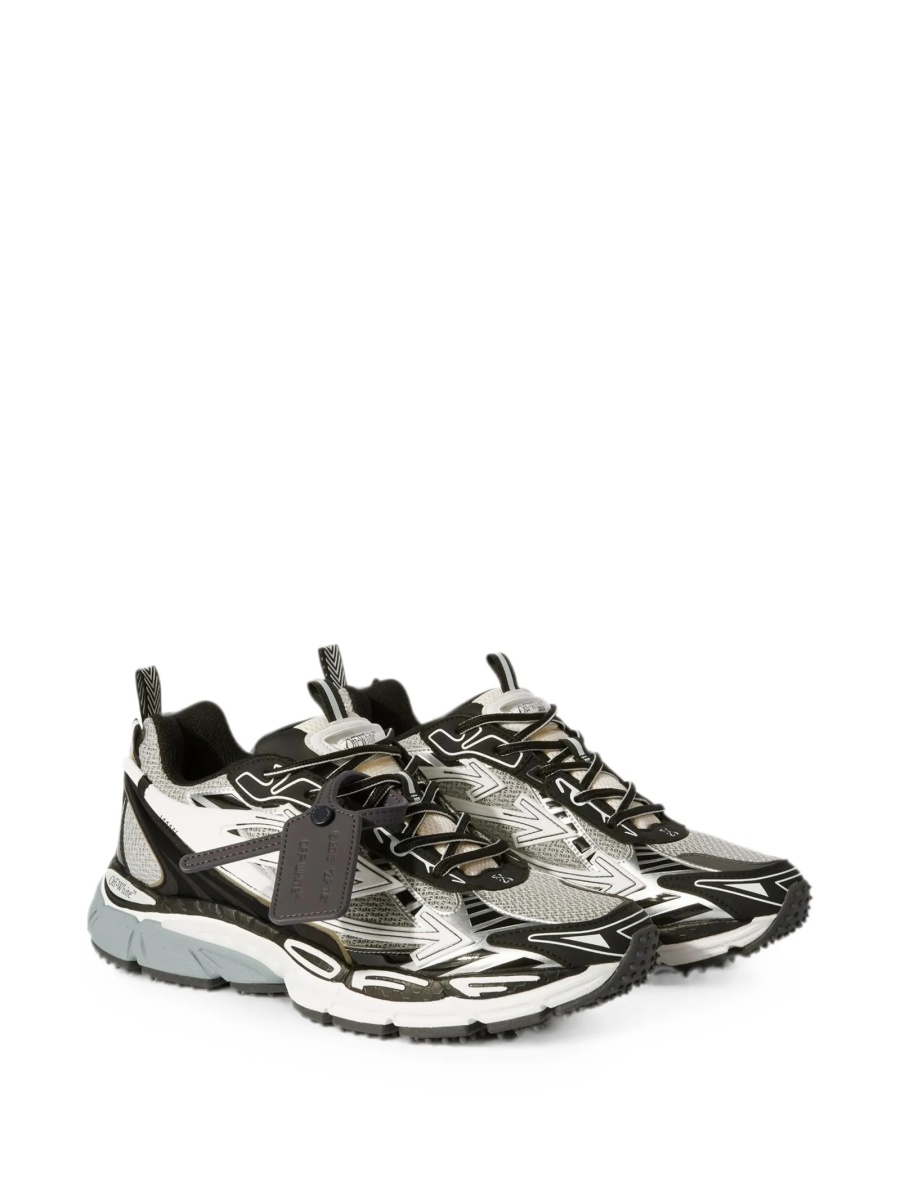 Sneakers Off-White gri din material textil - Img 2