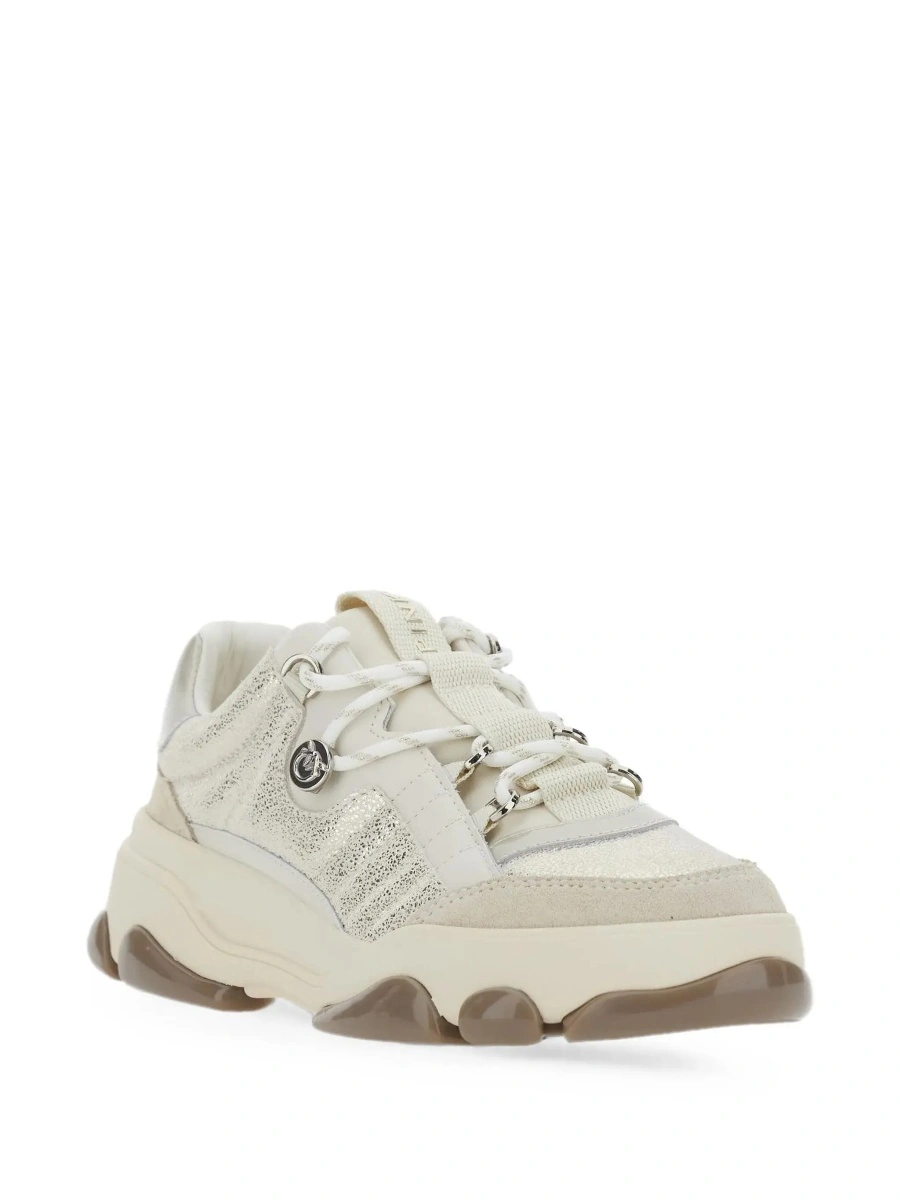 Sneakers Pinko albi din piele 'ATHENA' - Img 5