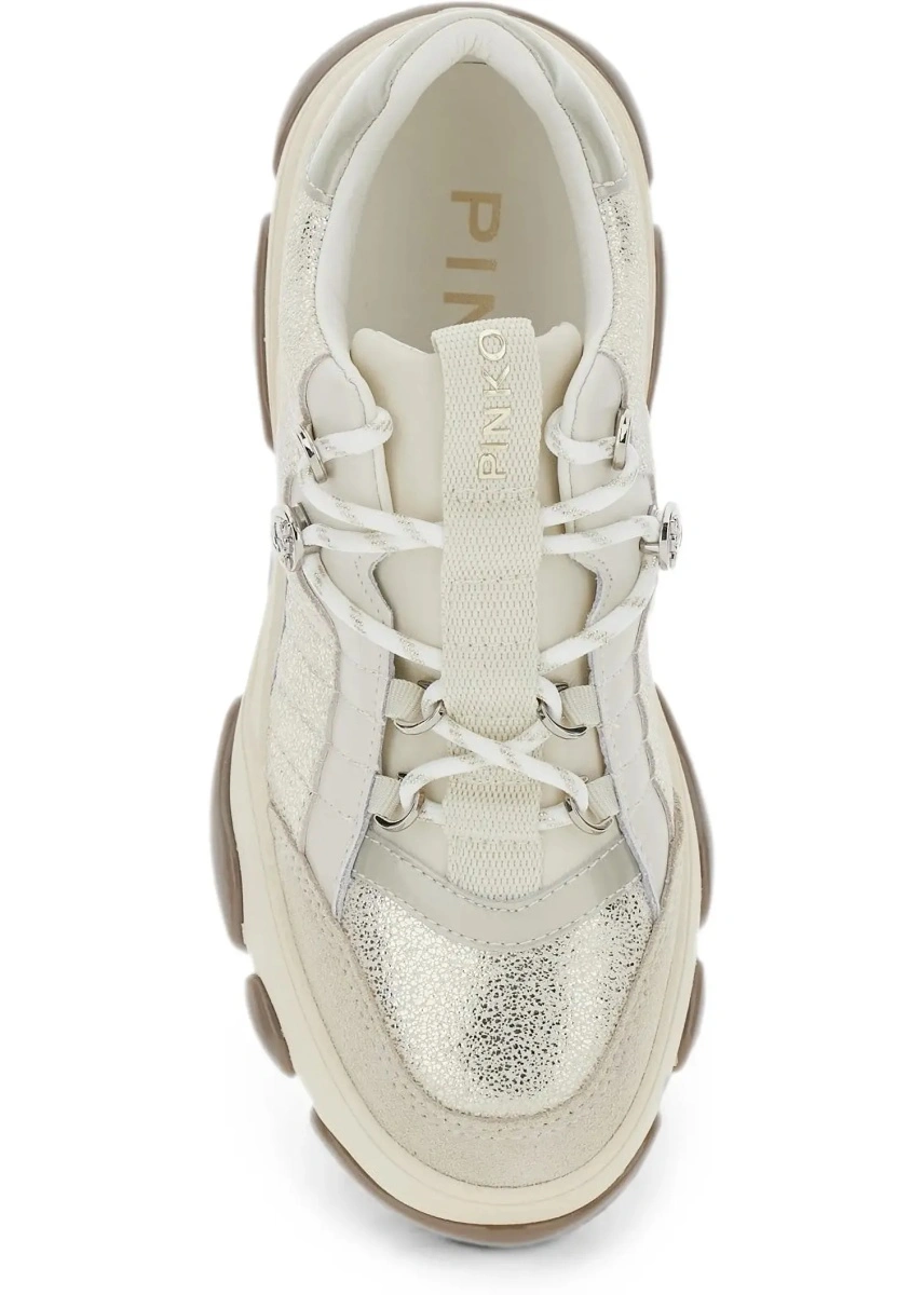 Sneakers Pinko gri din piele - Img 7