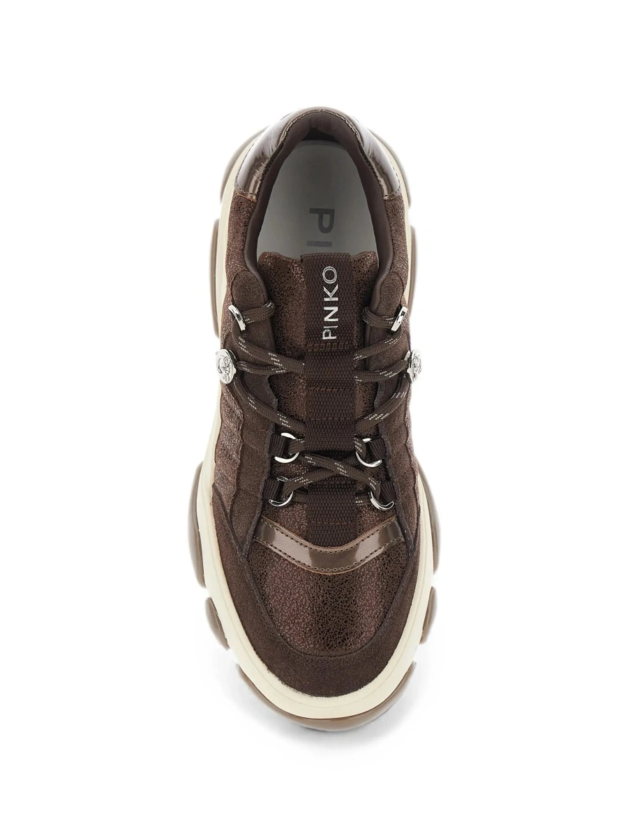Sneakers Pinko maro din piele - Img 7
