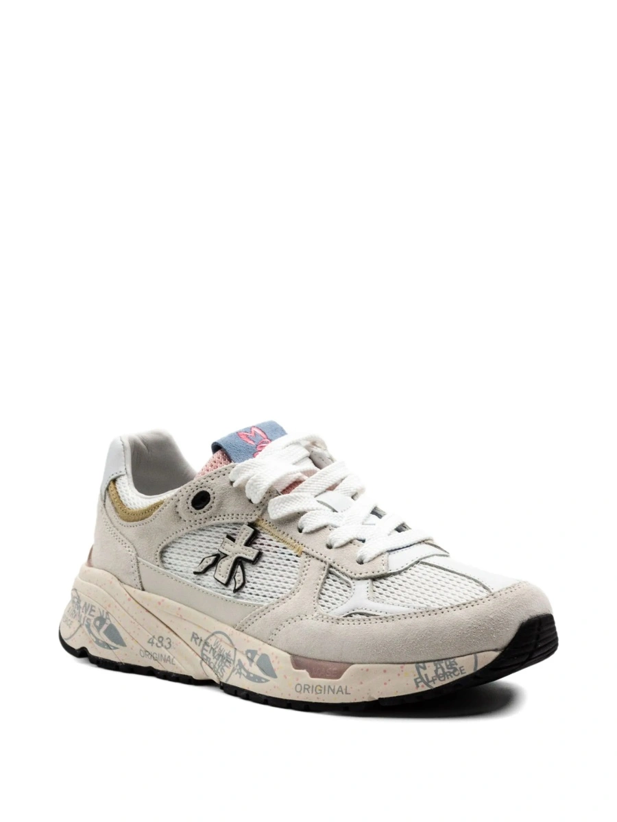 Sneakers Premiata albi din poliuretan si poliamida - Img 2