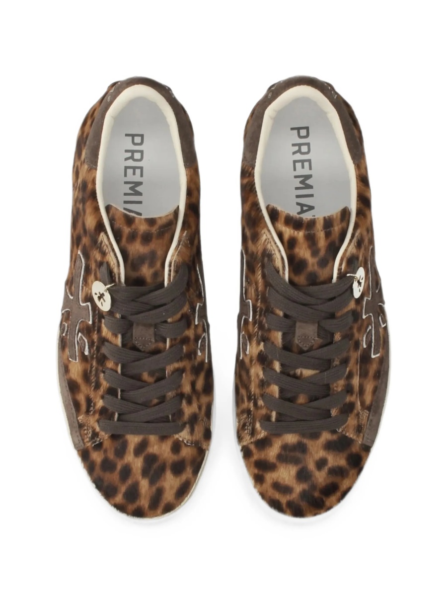 Sneakers Premiata maro din poliuretan si piele - Img 3