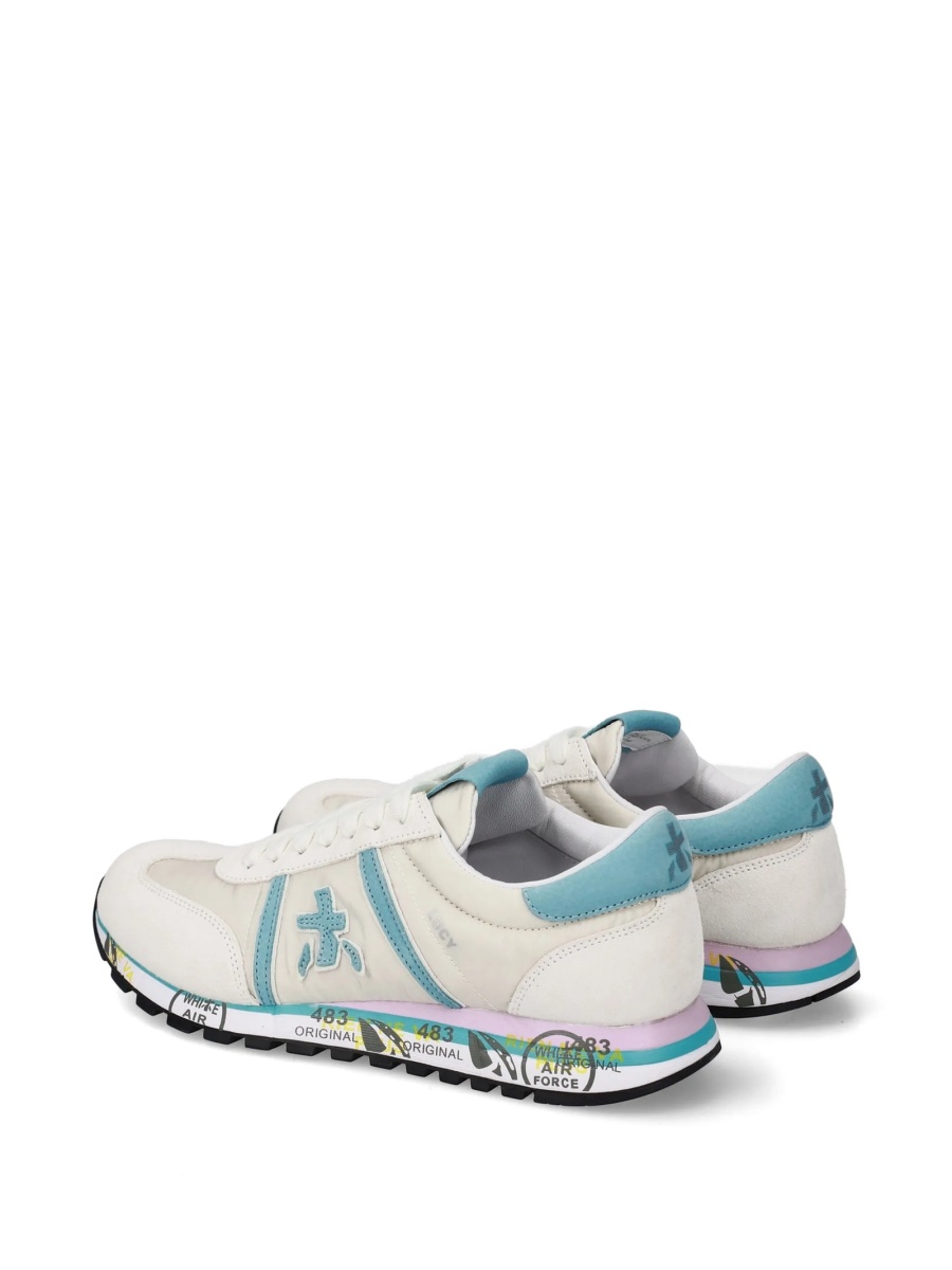Sneakers Premiata neutri din nylon si piele - Img 3