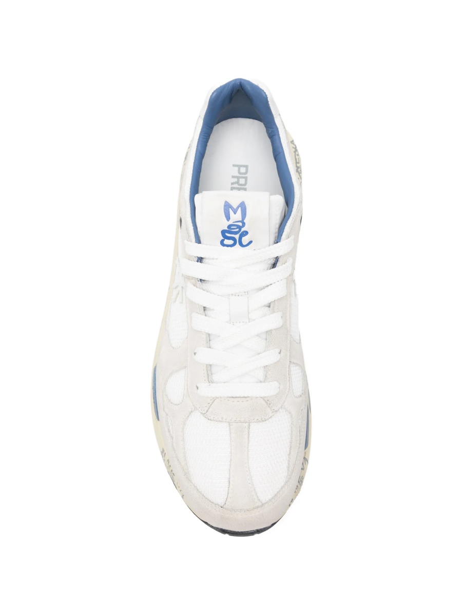 Sneakers Premiata neutri din piele intoarsa - Img 4