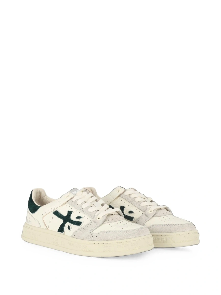 Sneakers Premiata neutri din piele si poliuretan - Img 2