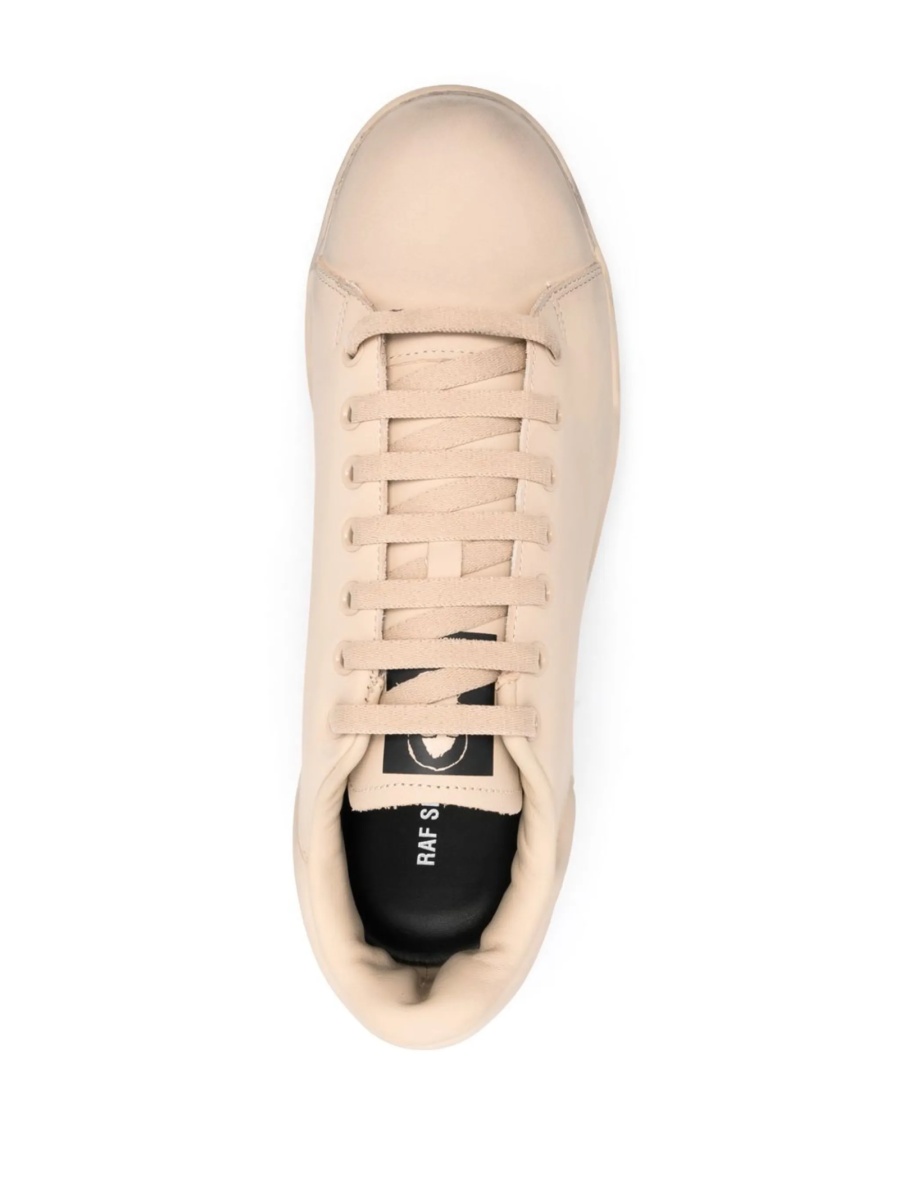 Sneakers Raf Simons neutri din piele - Img 4