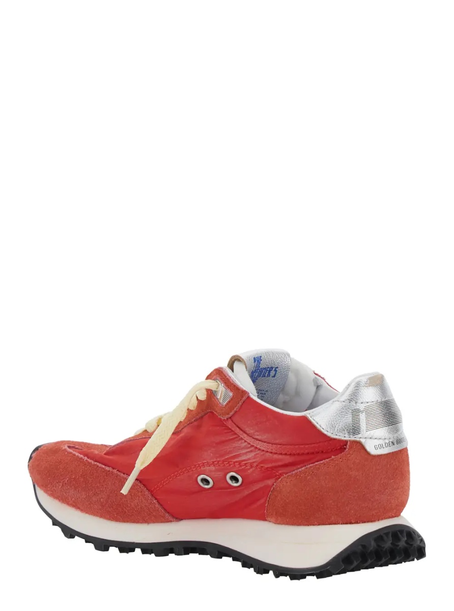 Sneakers 'Running Marathon' Red Sneakers with Star Patch on the Side and Laminated Heel in Leather for Women - Img 3