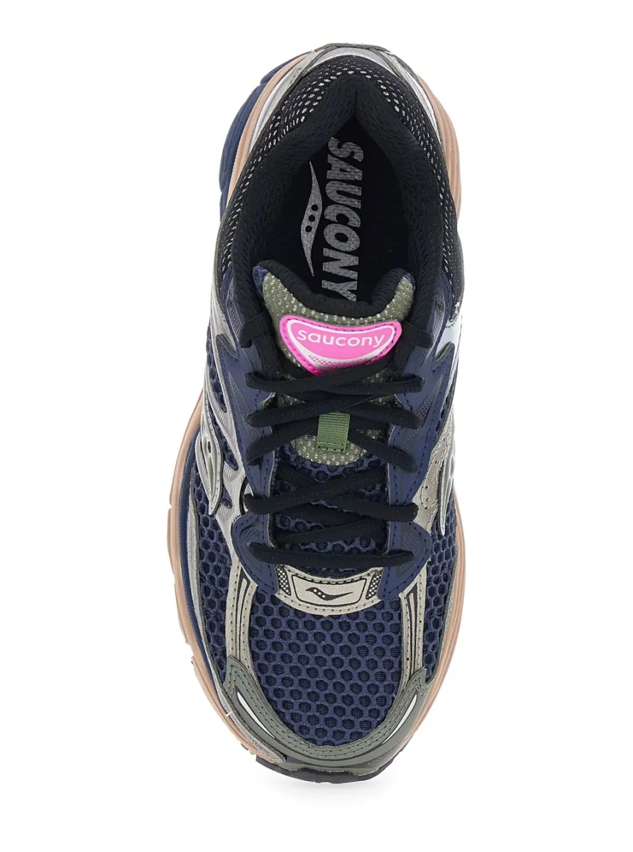 Sneakers Saucony albastri din material textil - Img 4