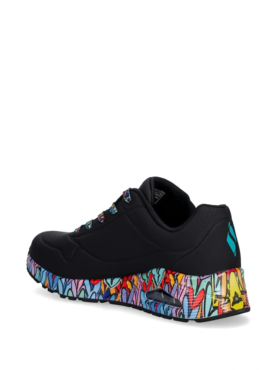 Sneakers SKECHERS negri din material textil - Img 4