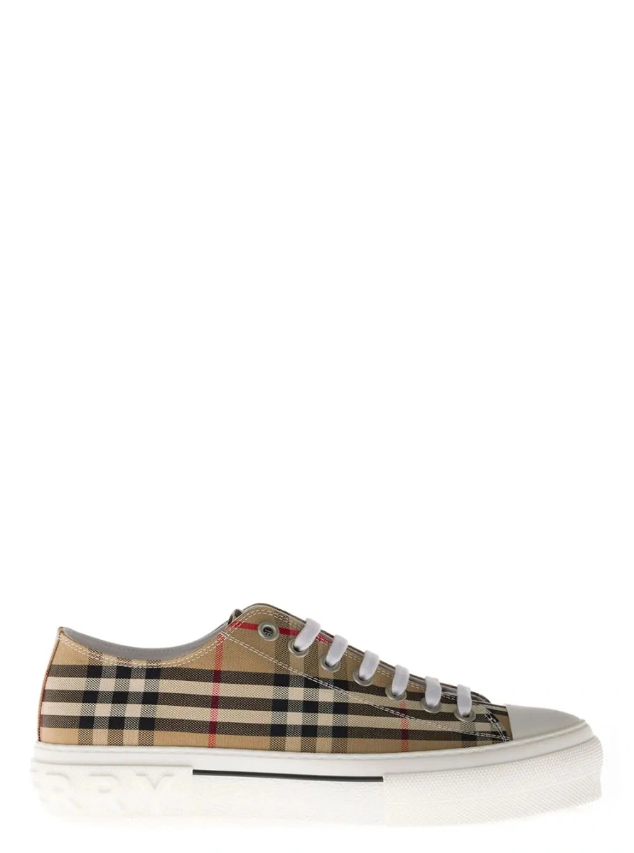 Sneakers Sneakers with Vintage Check Print and Rubber Sole in Beige for Men - Img 4