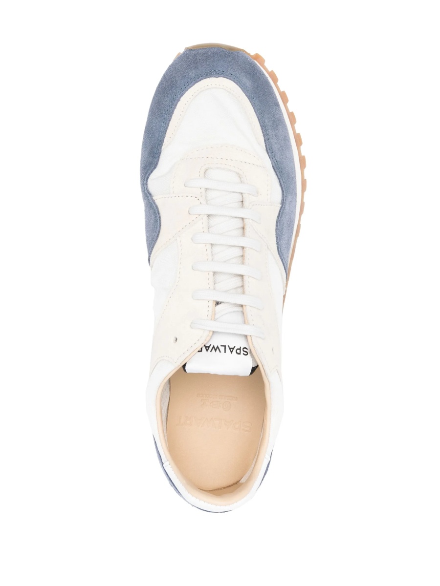 Sneakers SPALWART albastri din material textil si piele intoarsa - Img 4
