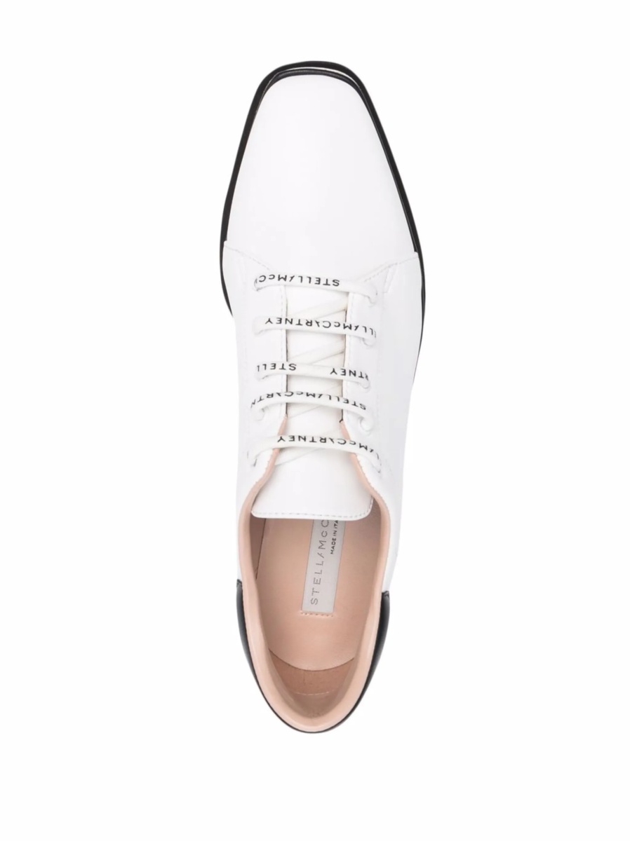 Sneakers Stella McCartney elyse albi din poliester reciclat si poliuretan - Img 4