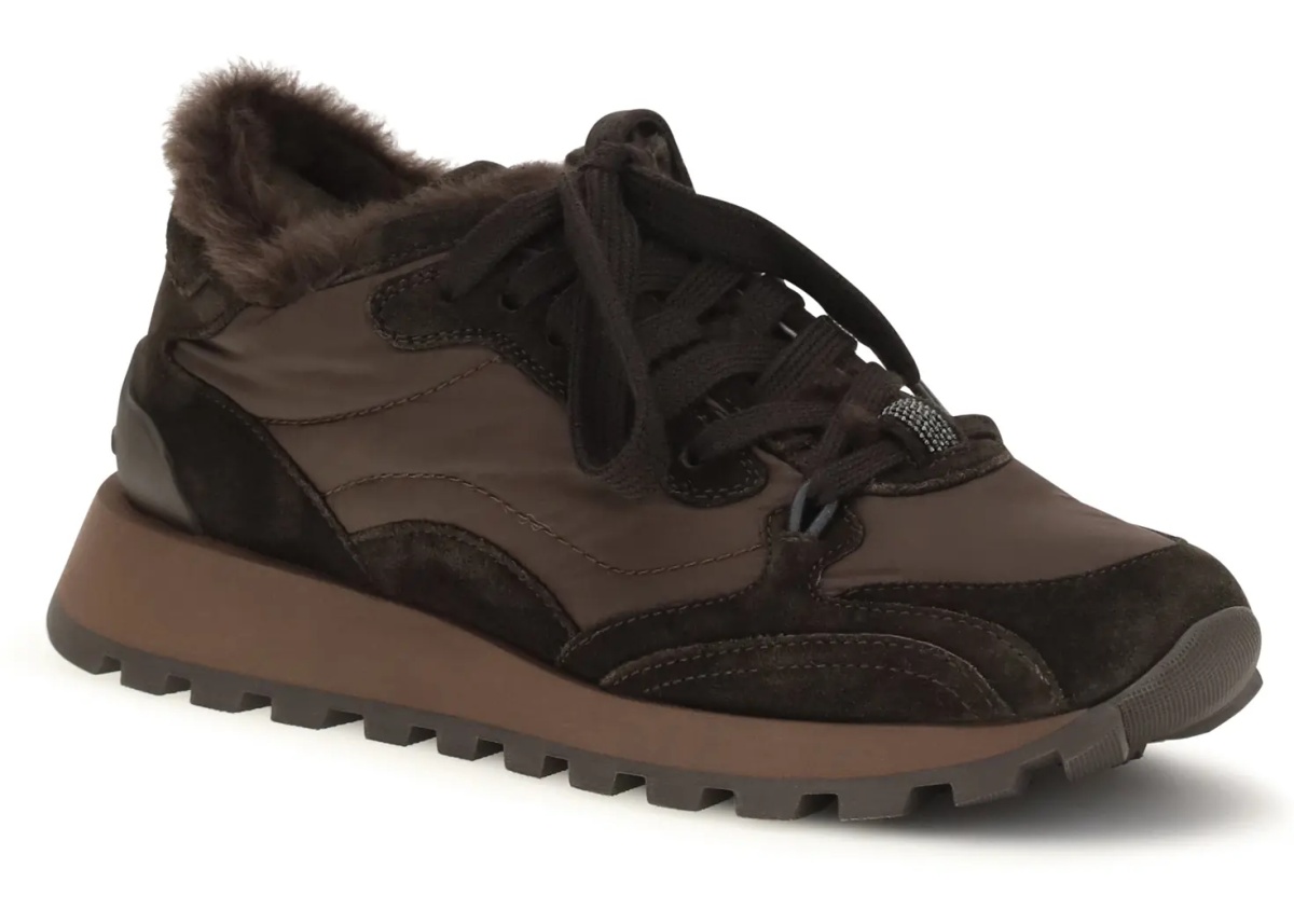 Sneakers Suede and techno fabric Sneakers with shearling lining and monile - Img 2