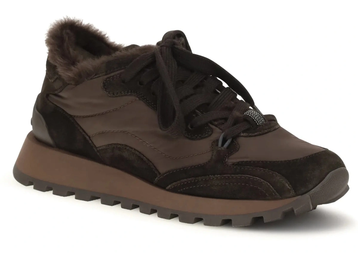 Sneakers Suede and techno fabric Sneakers with shearling lining and monile - Img 2