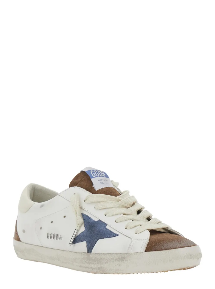 Sneakers 'Superstar' White Sneakers Low Top with star patch on the side in leather for men - Img 2