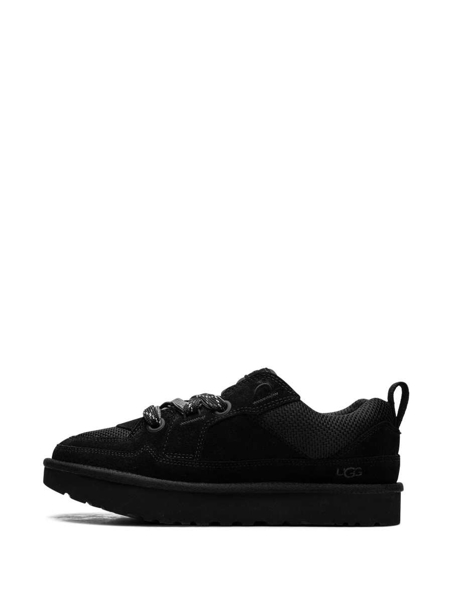 Sneakers UGG negri din material textil si piele intoarsa - Img 5