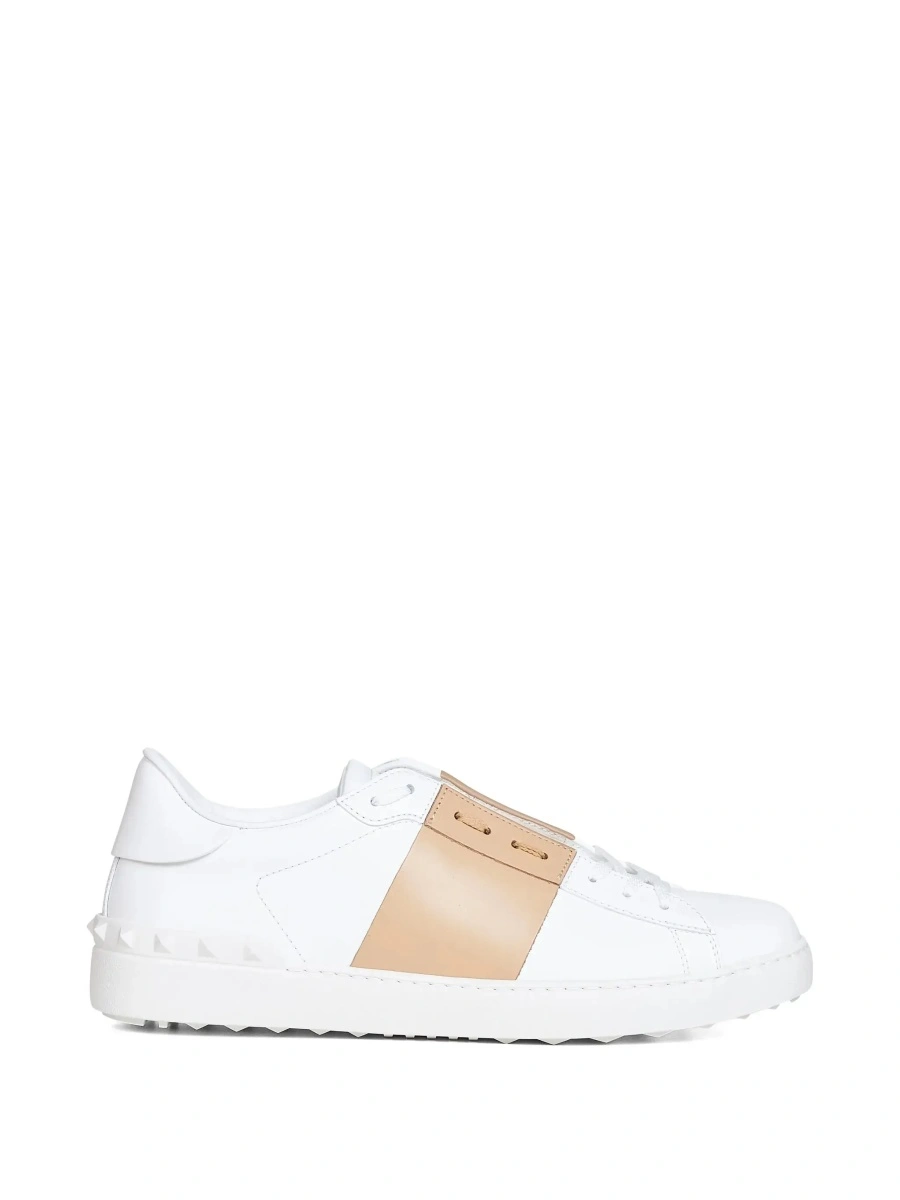 Sneakers Valentino Garavani albi din piele 'Open' - Img 7