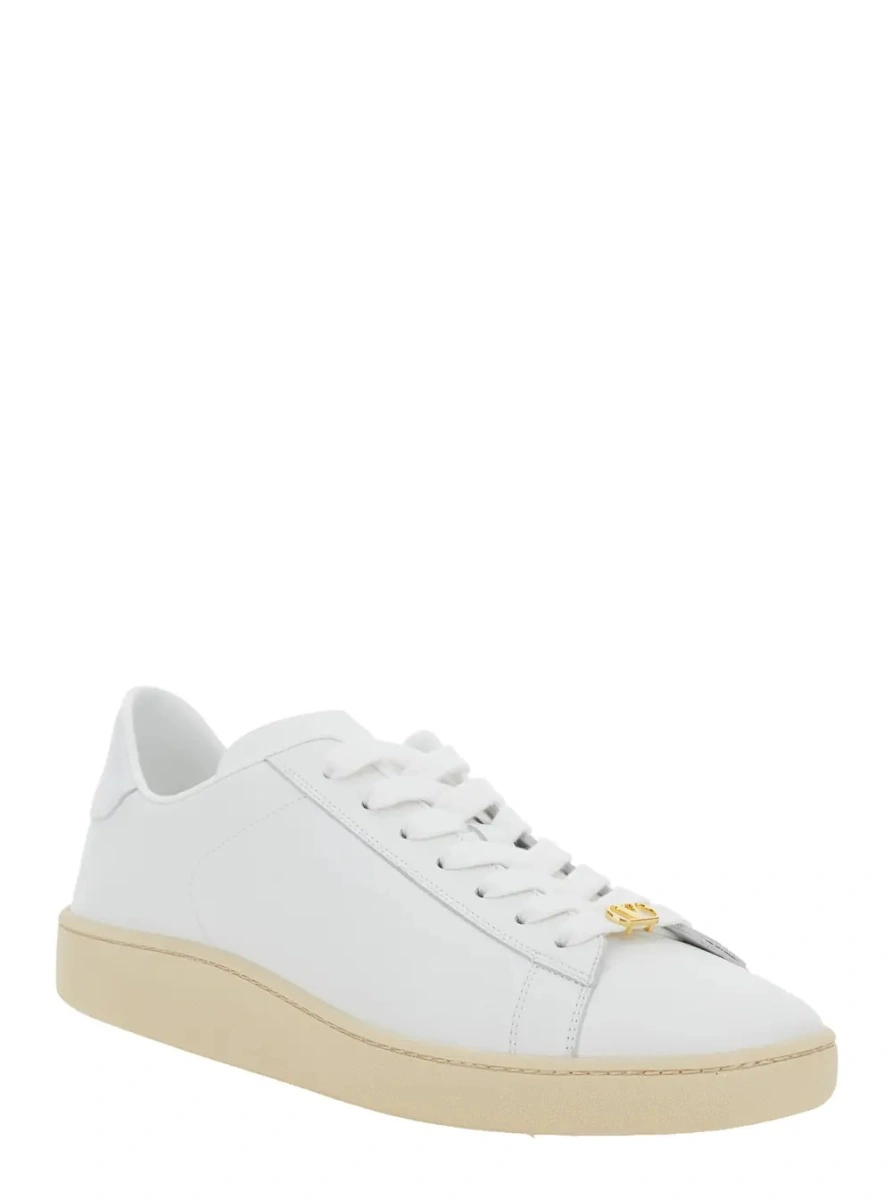 Sneakers Valentino Garavani albi din piele 'Royco' - Img 2