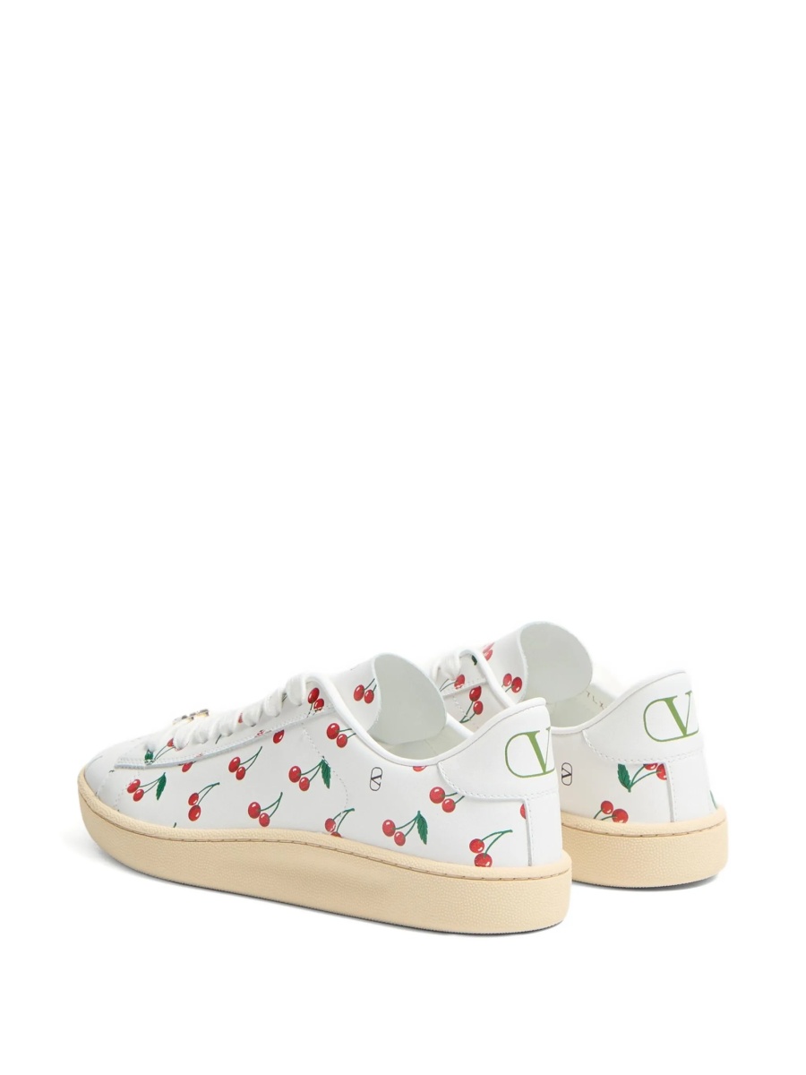 Sneakers Valentino Garavani albi din piele - Img 3