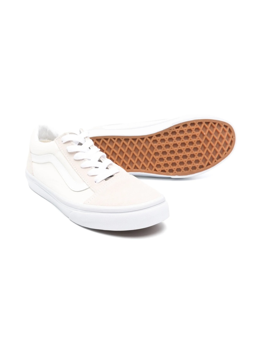 Sneakers Vans albi din piele si material textil - Img 2