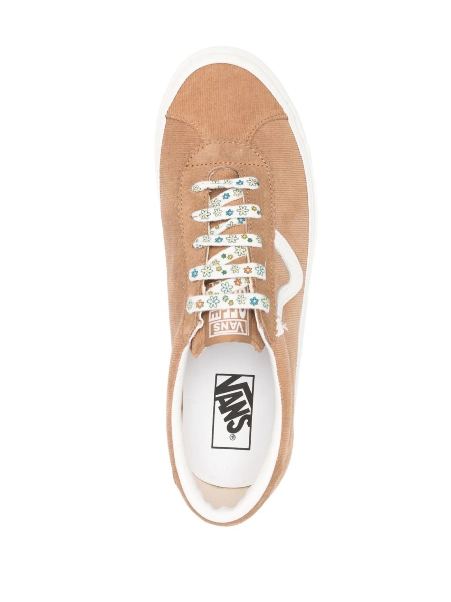Sneakers Vans maro din material textil si piele intoarsa - Img 4
