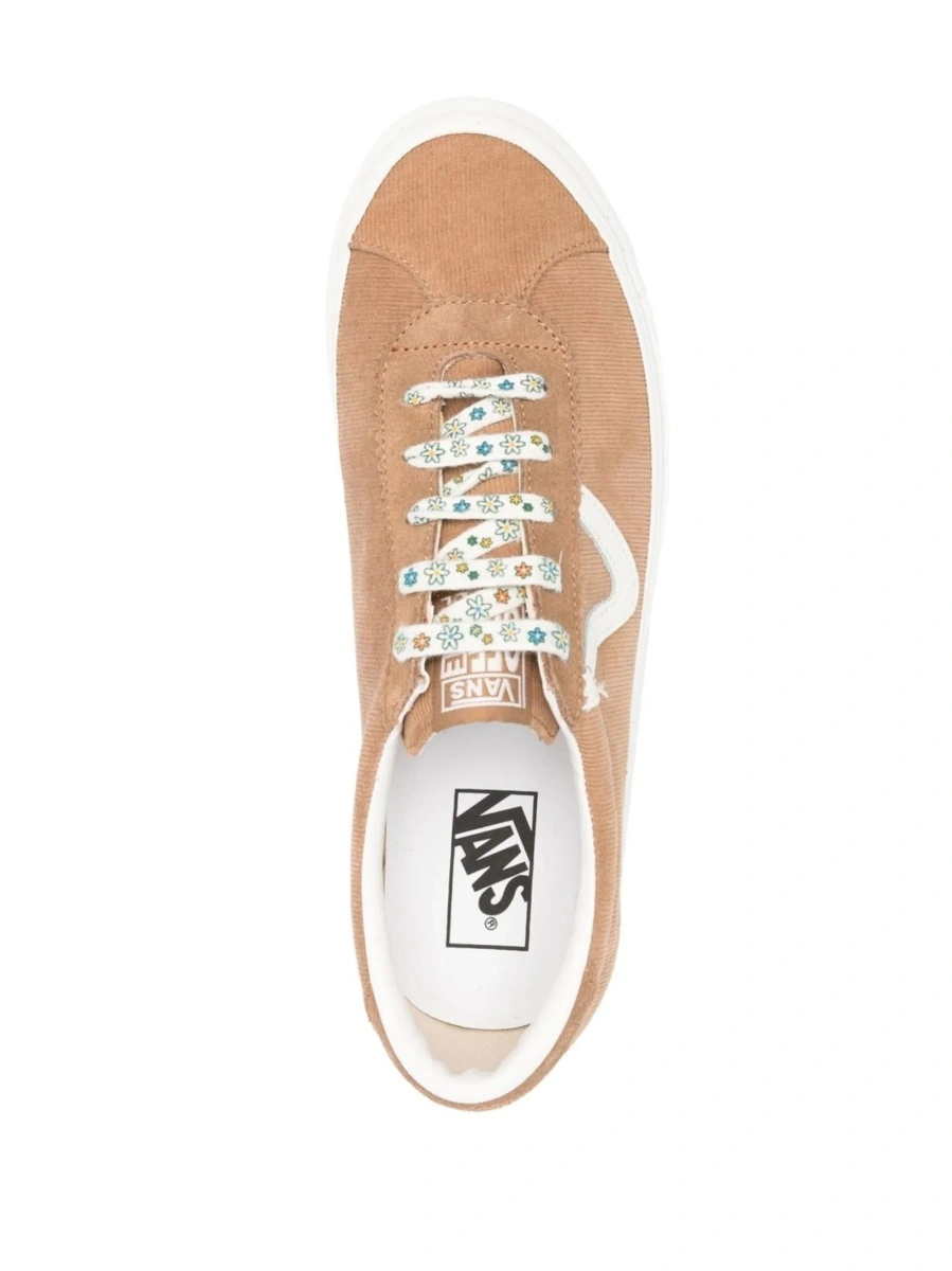Sneakers Vans maro din material textil si piele intoarsa - Img 4