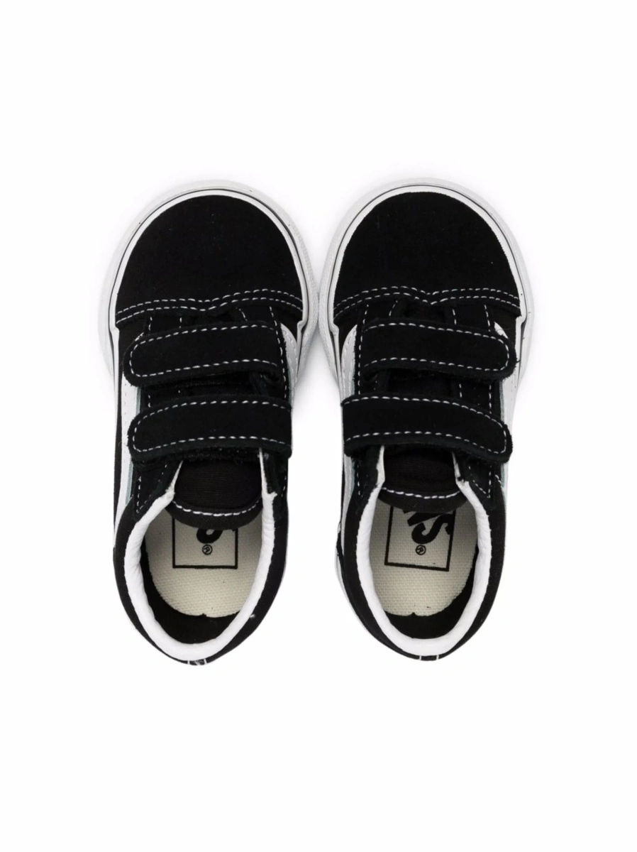 Sneakers Vans negri din material textil si piele - Img 3